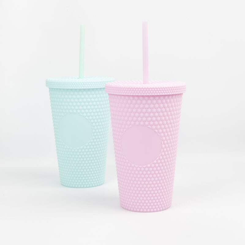 VASO PLÁSTICO CON SORBETE 450ML