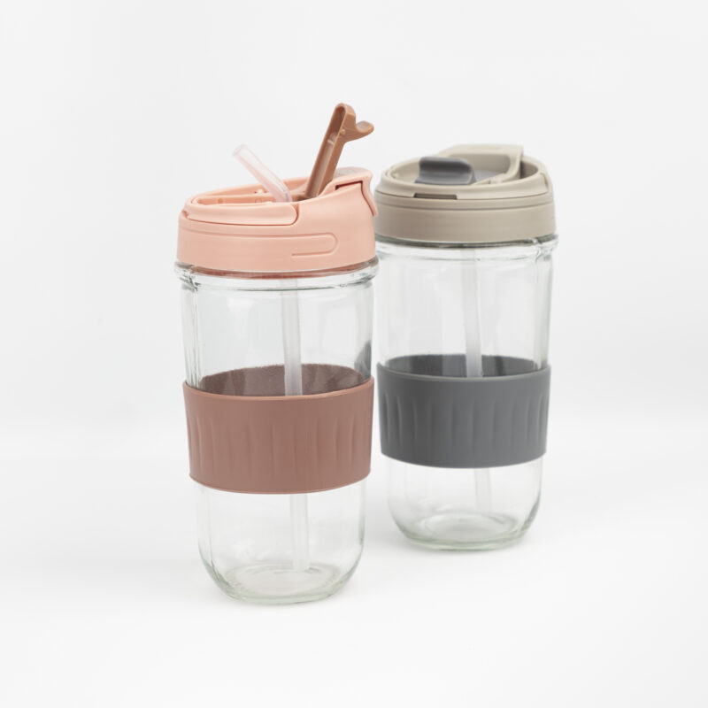 VASO DE VIDRIO CON SORBETE 450ML