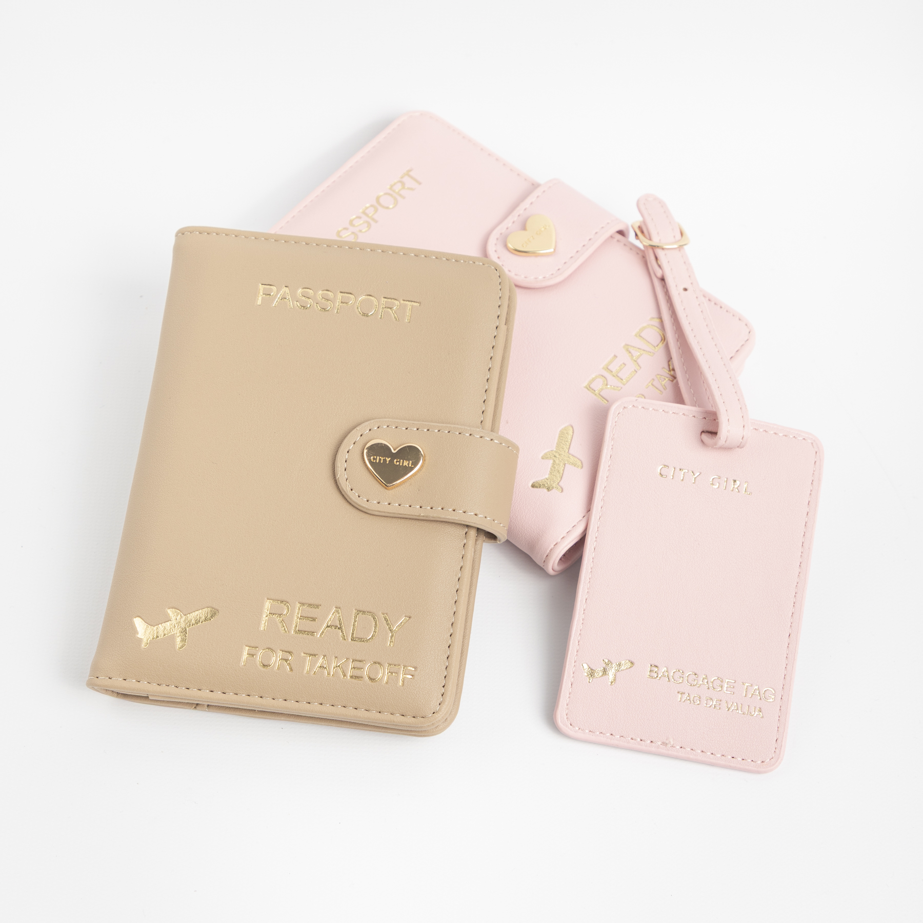 SET VIAJERO PORTA PASAPORTE Y TARJETERO PARA VALIJA