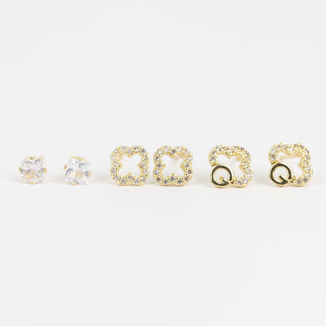 KIT DE 3 AROS BAÑADOS EN ORO