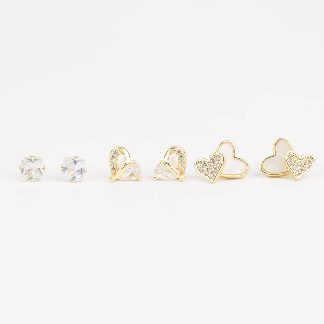 KIT DE 3 AROS BAÑADOS EN ORO
