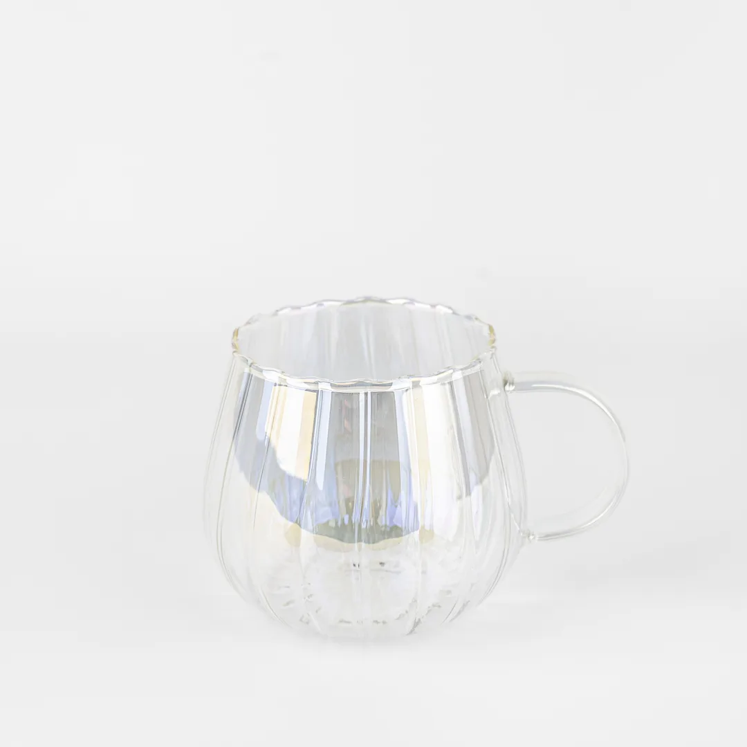 TAZA DE VIDRIO TORNASOL
