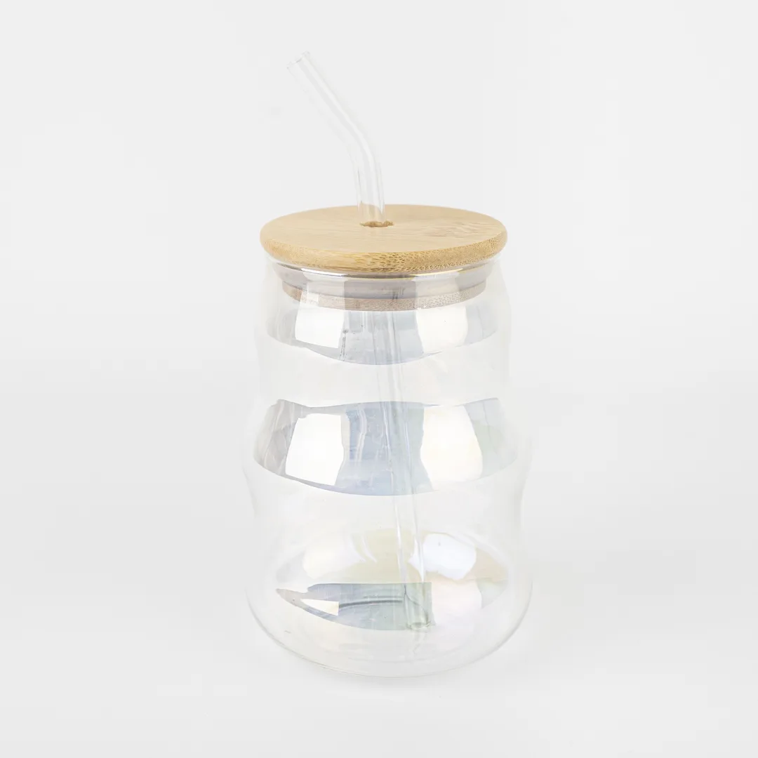 VASO DE VIDRIO ONDULADO TORNASOL