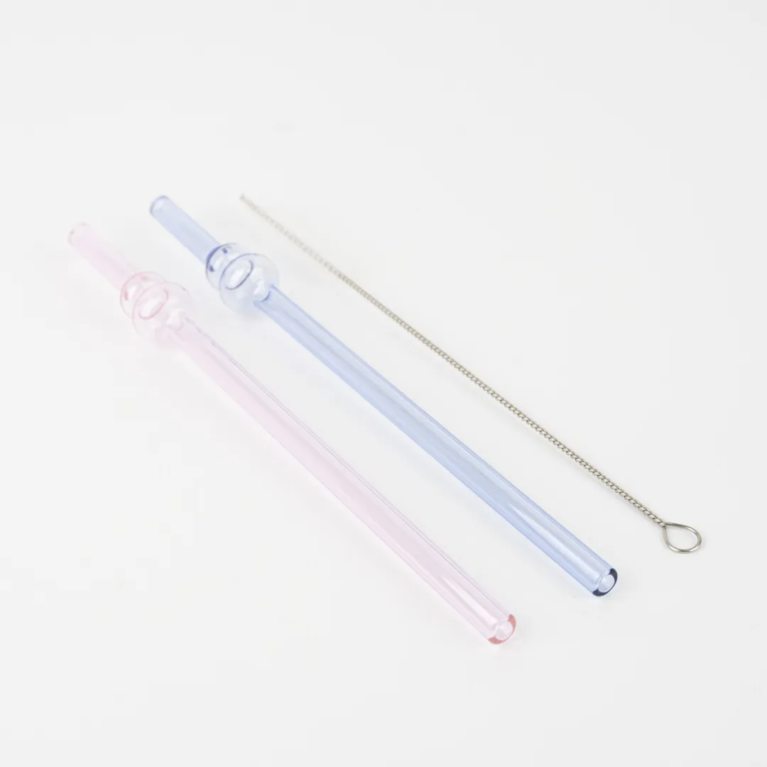 Set de sorbetes de silicona reutilizables con cepillo