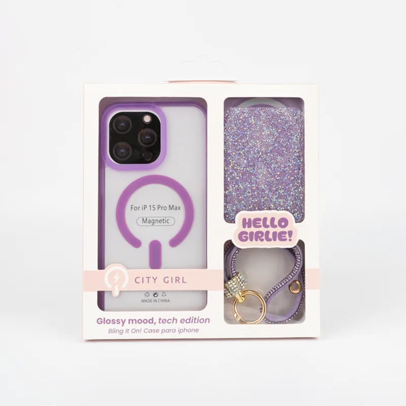 KIT FUNDA + LLAVERO IPHONE 15 PRO MAX