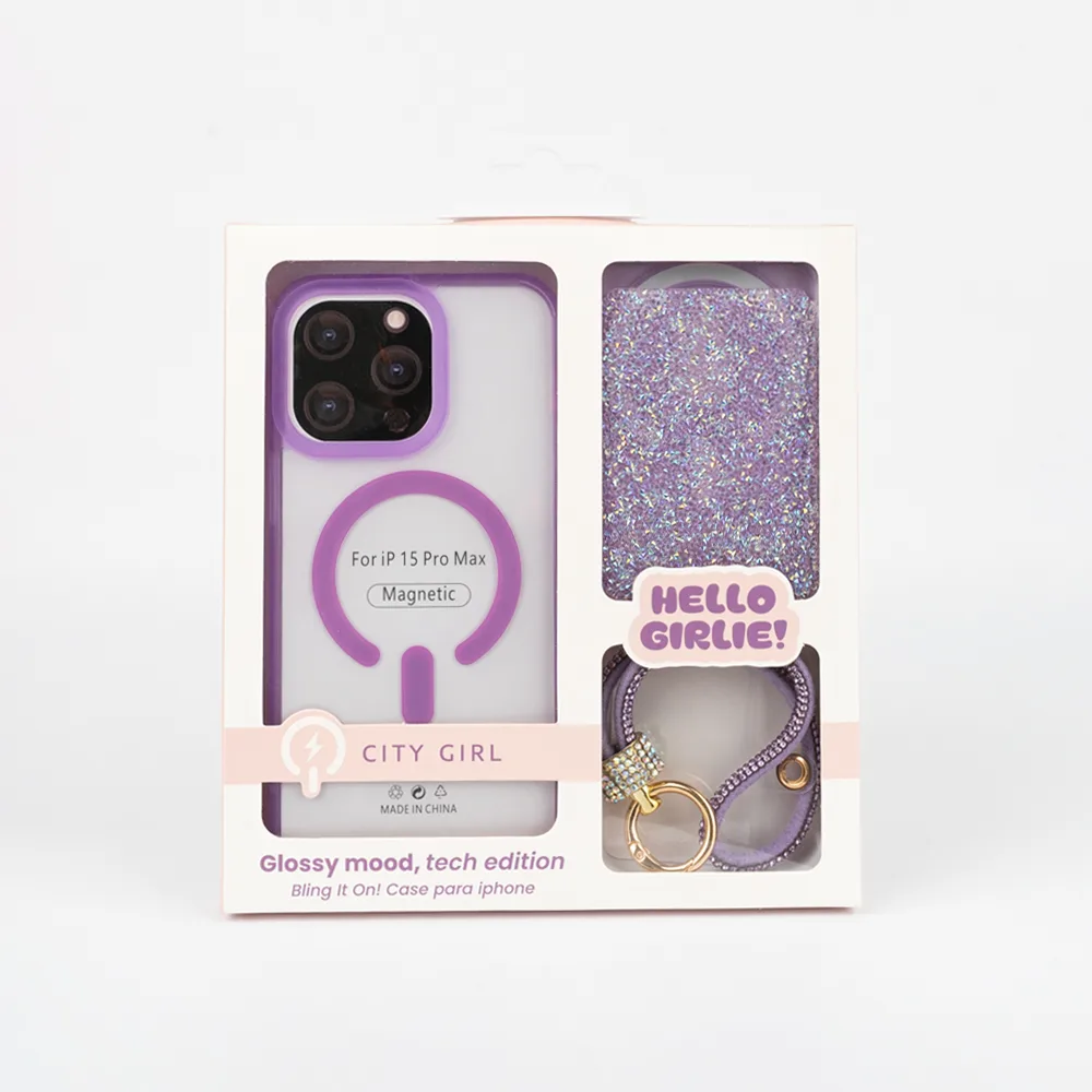 KIT FUNDA + LLAVERO IPHONE 15 PRO MAX